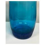 Set of 9 VTG Blue Glass Tumblers