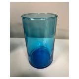 Collection of Vintage Blue Glass Drinkware and Dessert Glasses