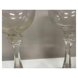 Set of VTG Assorted Wine and Water Goblets with Decorative Stems