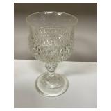 Set of 6 Vintage Etched and Pressed Glass Goblets and Mugs