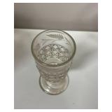 Set of 6 Vintage Etched and Pressed Glass Goblets and Mugs