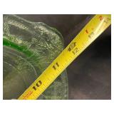 Collection of Vintage Green Uranium Depression Glass Tableware