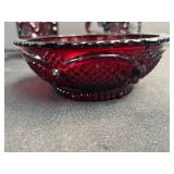 Set of 5 Avon Charisma Ruby Red Glassware Pieces