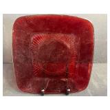 Avon 1876 Cape Cod Collection Ruby Red Glass Pitchers and Plates Set