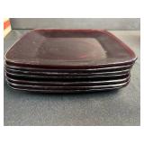 Avon 1876 Cape Cod Collection Ruby Red Glass Pitchers and Plates Set