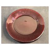 Set of Vintage Ruby Red Glass Plates Assorted Sizes