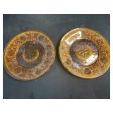 Vintage Glassware and Pottery Collection with Plates, Vases, and Glasses