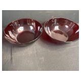 Set of Vintage Ruby Red Glass Bowls and Dishes Assorted Styles