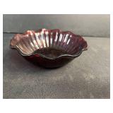 Set of Vintage Ruby Red Glass Bowls and Dishes Assorted Styles