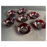 Set of Vintage Ruby Red Glass Bowls and Dishes Assorted Styles