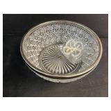 Collection of Vintage Pressed Glass Tableware Bowls, Cups, and Serving Pieces