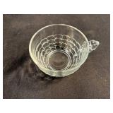 Collection of Vintage Pressed Glass Tableware Bowls, Cups, and Serving Pieces