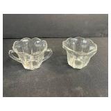 Collection of Vintage Pressed Glass Tableware Bowls, Cups, and Serving Pieces