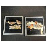 Vintage Bird Figurines and Framed Bird Art Collection