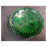 Set of 6 Vintage Green Depression Glass Bowls and Plates