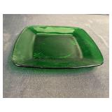 Set of 6 Vintage Green Depression Glass Bowls and Plates