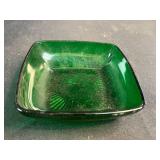 Set of 6 Vintage Green Depression Glass Bowls and Plates