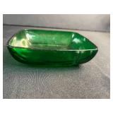 Set of 6 Vintage Green Depression Glass Bowls and Plates