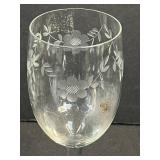 Collection of Vintage Etched and Pressed Glass Goblets and Coupes