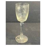 Collection of Vintage Etched and Pressed Glass Goblets and Coupes