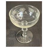 Collection of Vintage Etched and Pressed Glass Goblets and Coupes