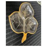 Collection of Vintage Glassware and Decorative Candy Dish