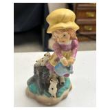 Set of Vintage Style Porcelain Figurines Children and Animals