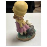 Set of Vintage Style Porcelain Figurines Children and Animals