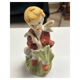Set of Vintage Style Porcelain Figurines Children and Animals