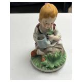 Set of Vintage Style Porcelain Figurines Children and Animals