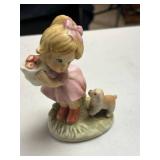 Set of Vintage Style Porcelain Figurines Children and Animals