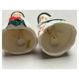 Set of Vintage Christmas Figurine Bells and Decor Assortment