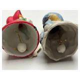 Set of Vintage Christmas Figurine Bells and Decor Assortment