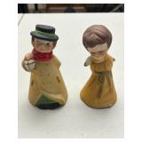 Set of Vintage Christmas Figurine Bells and Decor Assortment