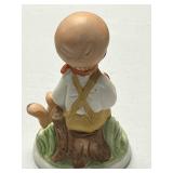 Set of Vintage Hand-Painted Ceramic Children Figurines