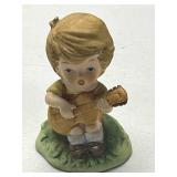 Set of Vintage Hand-Painted Ceramic Children Figurines