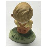 Set of Vintage Hand-Painted Ceramic Children Figurines