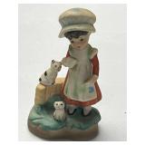 Set of Vintage Hand-Painted Ceramic Children Figurines