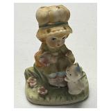 Set of Vintage Hand-Painted Ceramic Children Figurines
