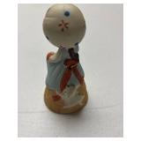 Collection of Vintage Porcelain Girl Figurine Bells by Jasco and Others