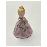Collection of Vintage Porcelain Girl Figurine Bells by Jasco and Others