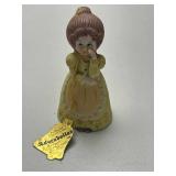 Collection of Vintage Porcelain Girl Figurine Bells by Jasco and Others