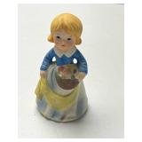 Collection of Vintage Porcelain Girl Figurine Bells by Jasco and Others