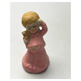 Collection of Vintage Porcelain Girl Figurine Bells by Jasco and Others