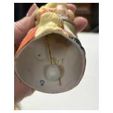 Collection of Vintage Porcelain Girl Figurine Bells by Jasco and Others