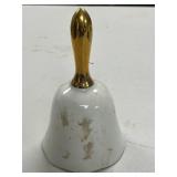 Set of 6 Decorative Collector Bells - Glass, Porcelain, and Metal