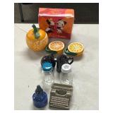 Collection of 5 Novelty and Vintage Salt and Pepper Shaker Sets Including Disney Mickey and Minnie