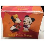 Collection of 5 Novelty and Vintage Salt and Pepper Shaker Sets Including Disney Mickey and Minnie