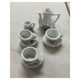 Collection of Miniature Teapot, Russ Berrie Baby Mug, and Porcelain Tea Set