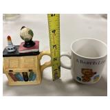 Collection of Miniature Teapot, Russ Berrie Baby Mug, and Porcelain Tea Set